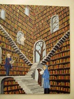 Bücherrei Öl Gemälde