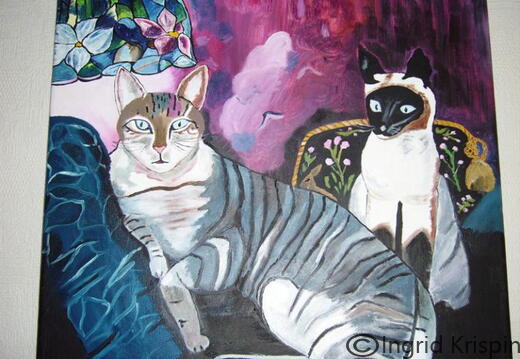 Katzen nach Manet   €85 